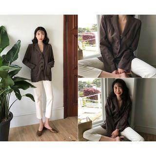 Single-breasted Linen-blend Jacket