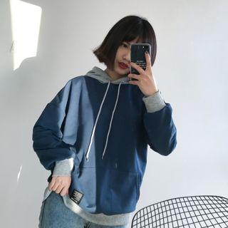 Two Tone Hooded Pullover