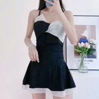 Asymmetrical Paneled Swimdress