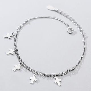 Cross Bracelet 1 Pc - Cross Bracelet - Silver - One Size