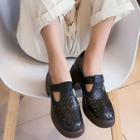 Cut-out Block Heel Mary Jane Shoes