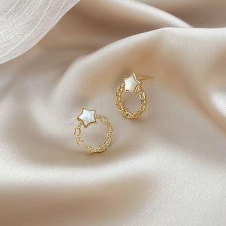 Star Alloy Hoop Alloy Earring Ndyz226 - Gold - One Size