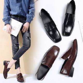Low-heel Faux Leather Shoes