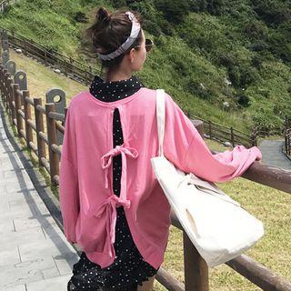 Tie Back Plain Pullover
