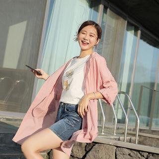Tab-sleeve Hooded Cotton Jacket