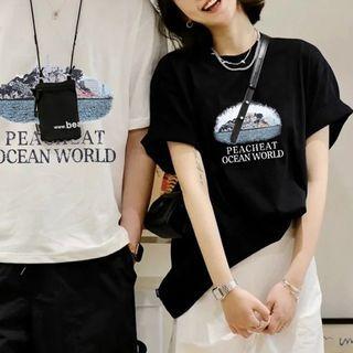 Couple Matching Set: Short-sleeve Print T-shirt
