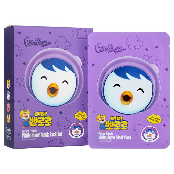 Pororo - White Snow Mask Pack Set 10 Sheets