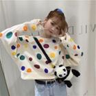 Dotted Crop Pullover