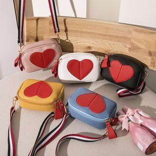 Wide Strap Heart Crossbody Bag