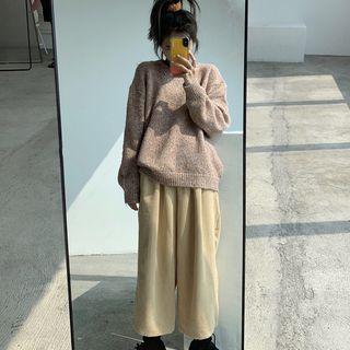 Crew Neck Sweater / Wide Leg Pants