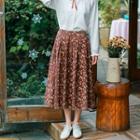 Midi Floral A-line Skirt
