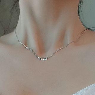 925 Sterling Silver Safety Pin Pendant Necklace With Gift Box - S925 Sterling Silver - Silver - One Size