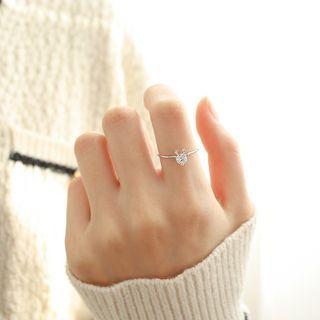 Deer Rhinestone Alloy Open Ring