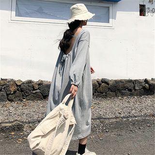 Open Back Loose Fit Sweatshirt Dress