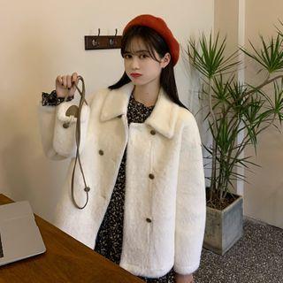 Furry Lapel Long-sleeve Jacket