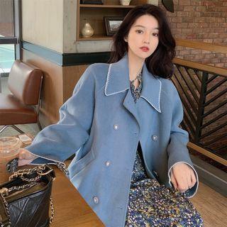 Floral Midi A-line Dress / Plain Coat