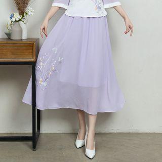 Hanfu Midi A-line Skirt