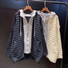 Panel Hooded Long-sleeve Jacket