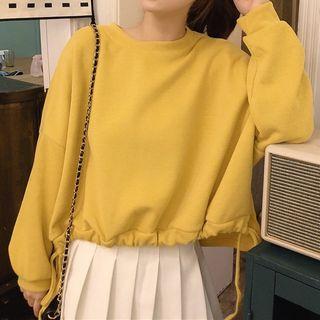 Drawstring-waist High-low Pullover