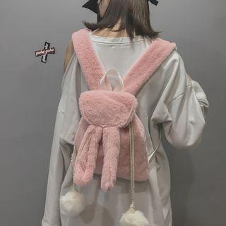 Furry Rabbit Ear Accent Mini Backpack