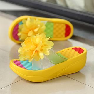 Corsage Wedge Flip-flops