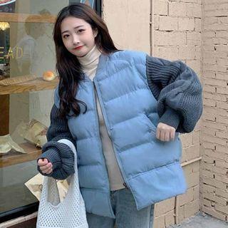 Oversize Color Block Padded Jacket