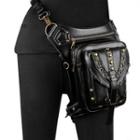 Studded Faux Leather Belt Bag As Shown In Figure - One Size