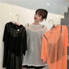 Mock Two-piece Elbow-sleeve Light T-shirt