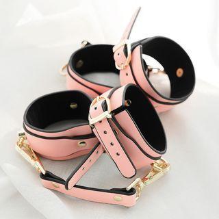 Faux Leather Handcuffs / Ankle Cuffs