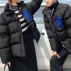 Couple Matching Two-tone Buttoned Padded Jacket