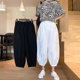 Cropped Harem Pants / T-shirt