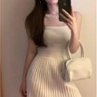 Mini A-line Knit Tube Dress / Cardigan