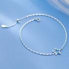 Star Sterling Silver Anklet S925silver - Anklet - Silver - One Size