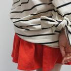 Tie-sleeve Boxy-fit Stripe T-shirt