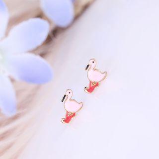 Flamingo Earring 1 Pair - 01 - Pink - One Size