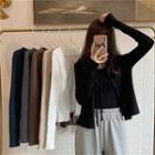 Wide Knit Sweater 2-piece Strap Cardigan Set