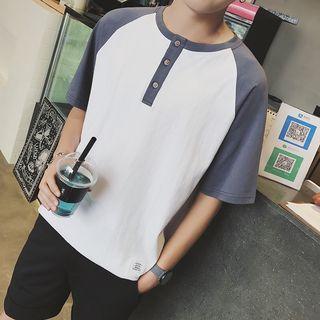 Raglan Short-sleeve Henley