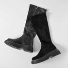 Platform Zip-side Tall Boots (faux-leather / Suede)