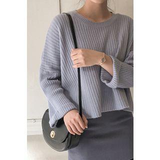 Dip-back Ribbed Sweater