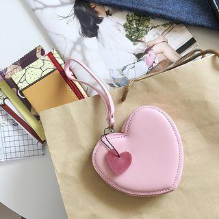 Heart Faux Leather Coin Purse