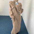 Long Sleeve Ribbed Plain Cutout Knit Dress