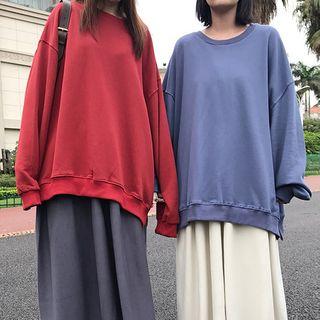Side Slit Plain Pullover