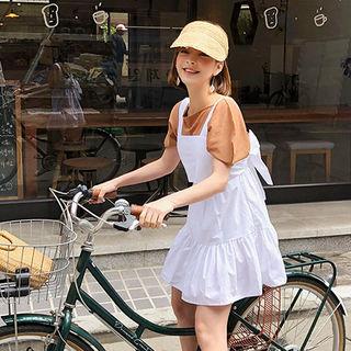 Beribboned Back A-line Mini Sundress