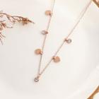 Heart Rhinestone Choker Gold - One Size