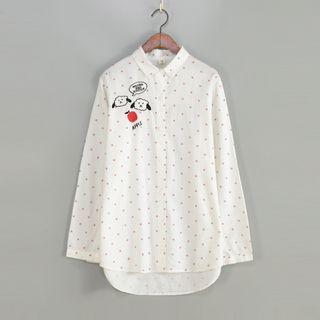 Dotted Embroidered Shirt