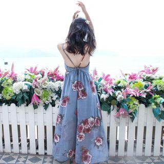 Floral Strappy Maxi Sun Dress