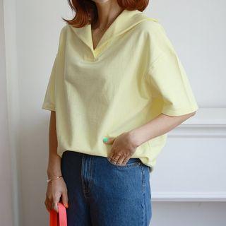 Sailor-collar Boxy Top