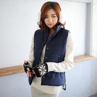High-neck Padded Vest