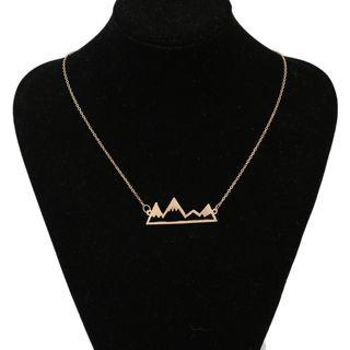 Alloy Mountain Pendant Necklace Gold - One Size