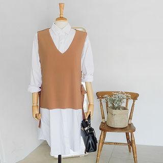 V-neck Sleeveless Beribboned Top